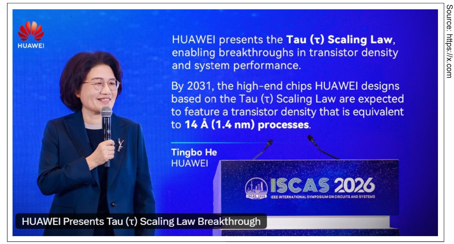 Huawei's Tau Scaling Law, presented at ISCAS 2026
